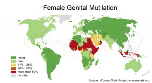 Female genital mutilation map