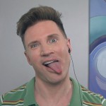 Youtuber and Journalist Greg Stevens - making a goofy face during the recording of a video